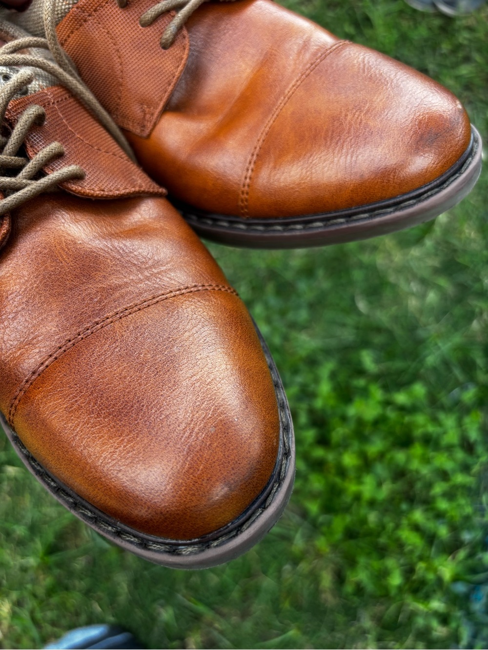 Boys Brown Leather Lace-Up Dress Shoes